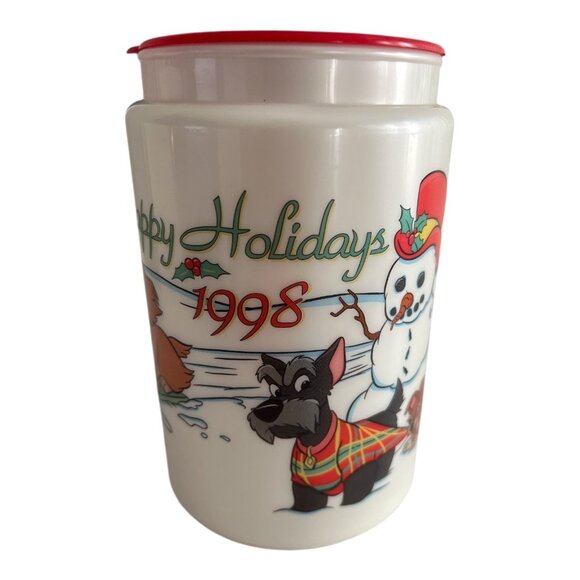 Disney Lady and the Tramp Happy Holidays 1998 Plastic Mug – Whirley Industries – - Picture 2 of 5